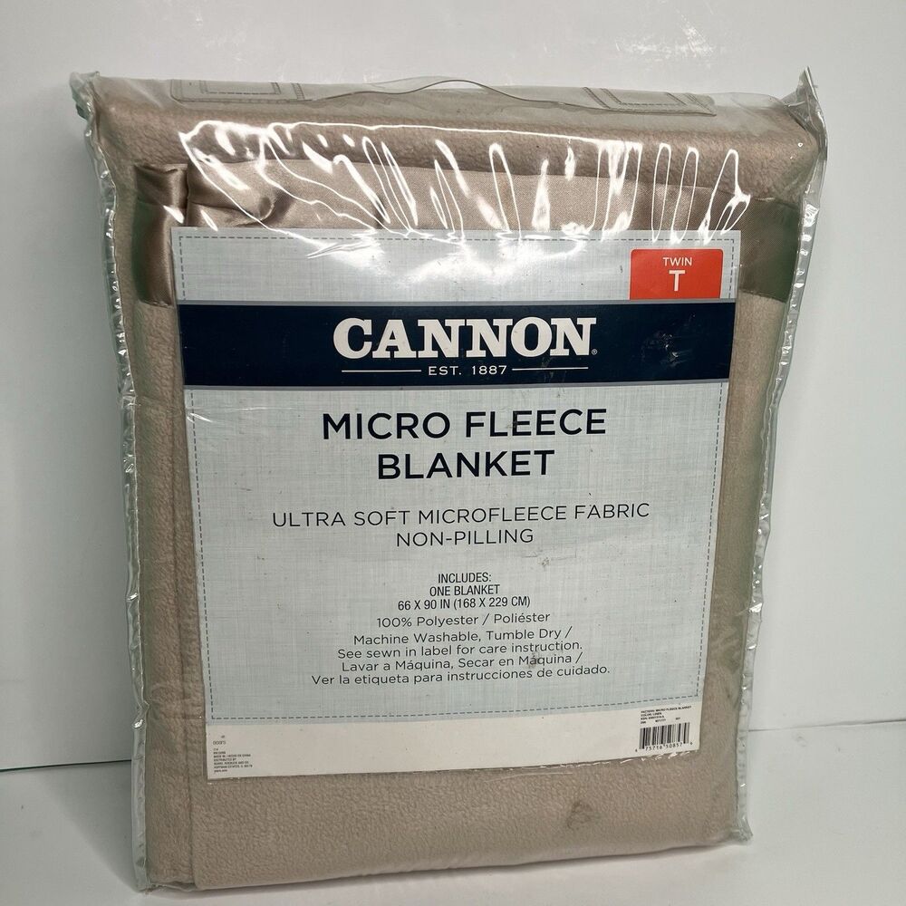 Vintage Cannon Micro Fleece Ultra Soft 66”x90” Twin Brand New Sears